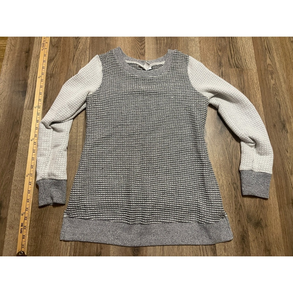 Liz Lange Sweater, Women's Maternity XS, Black White, Pullover, Crew Neck, Knit